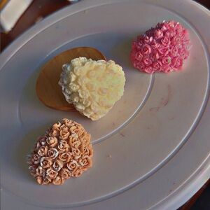 Heart-Shaped Floral candle